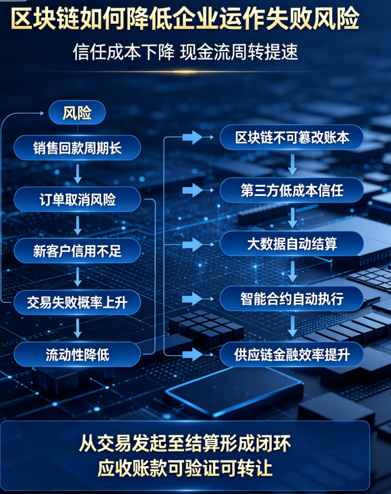 Illustration of blockchain and supply chain finance applications